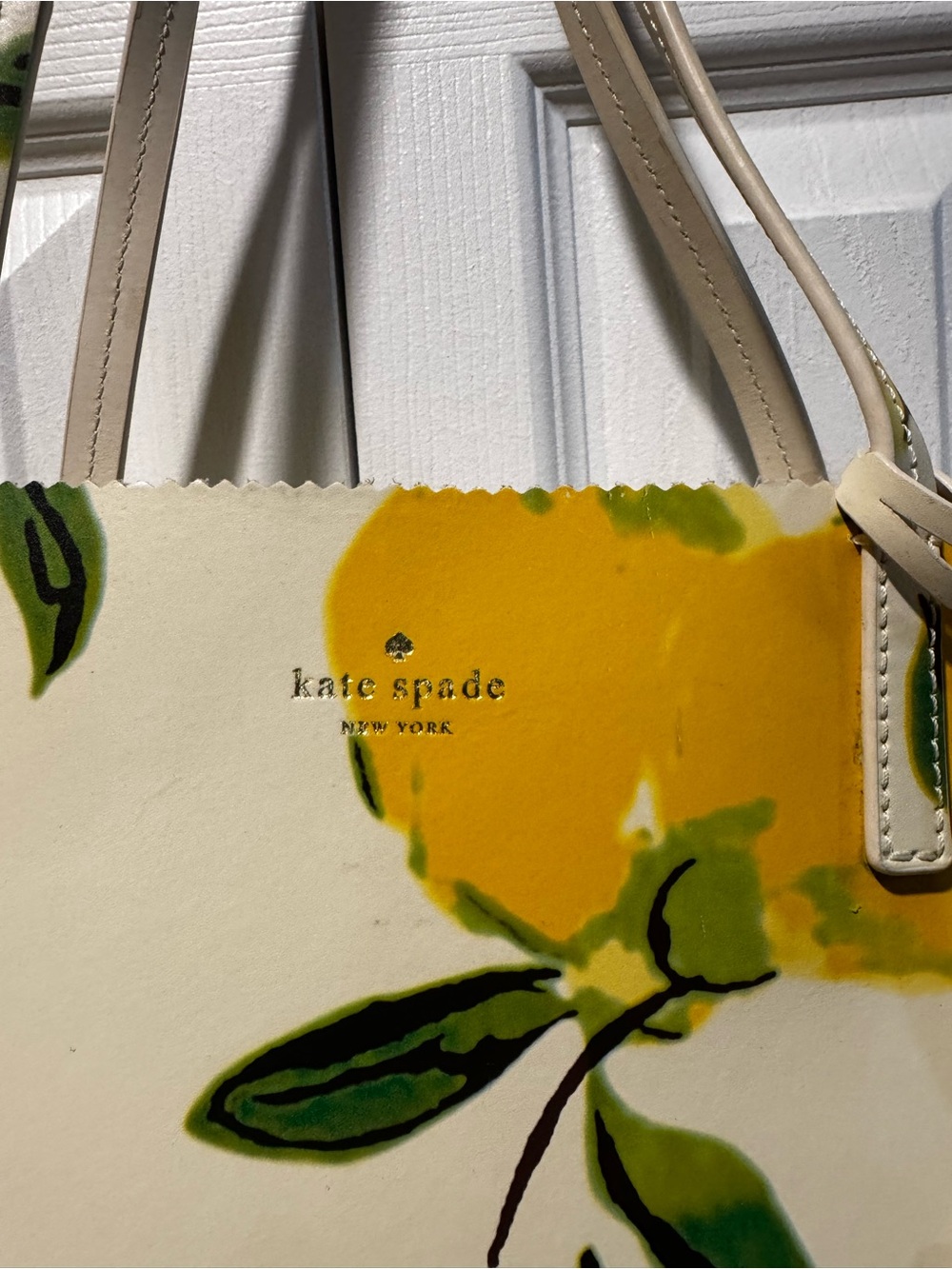 kate spade Cream & Yellow Lemon Print Tote - Picture 4 of 8
